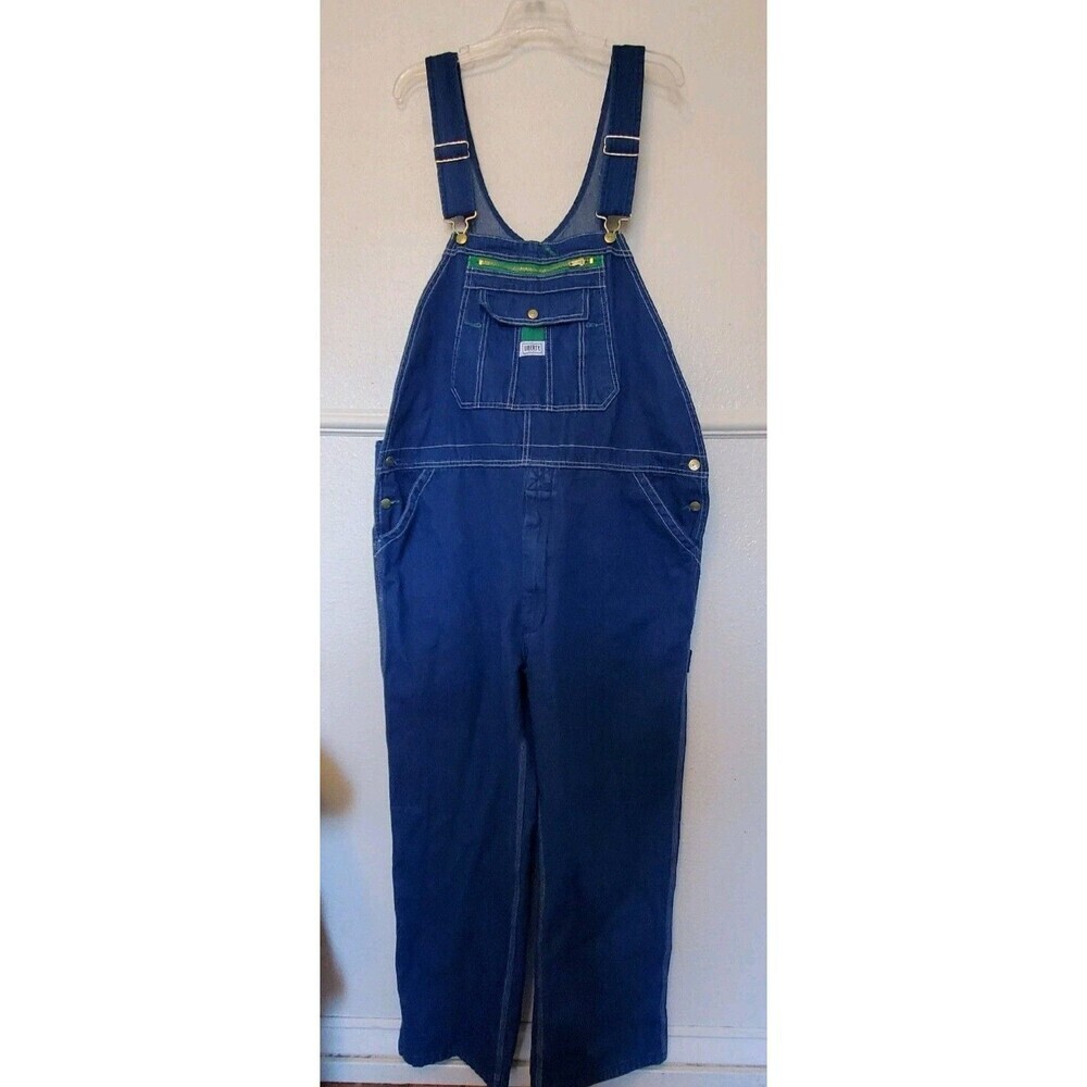 New Liberty Men's Blue Denim Bib Overalls Workwear Carpenter Jumpsuit